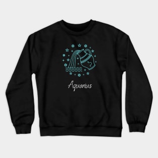 Birthday zodiac sign Aquarius Crewneck Sweatshirt